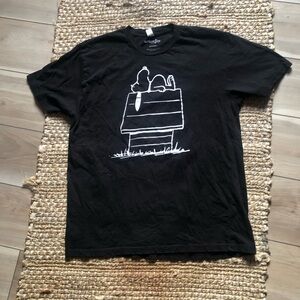 Peanuts Snoopy Black Graphic Tee
